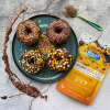 Vegan Rainbow Doughnuts with Cacao Boost