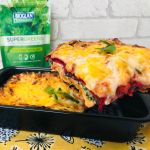 Rainbow lasagne with Supergreens